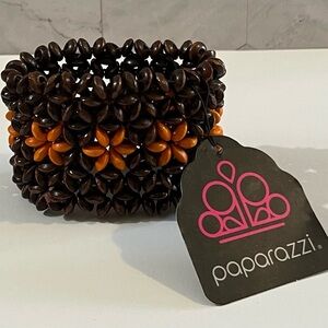 NWT Paparazzi Brown and Orange Multi-Strand Beaded Bracelet